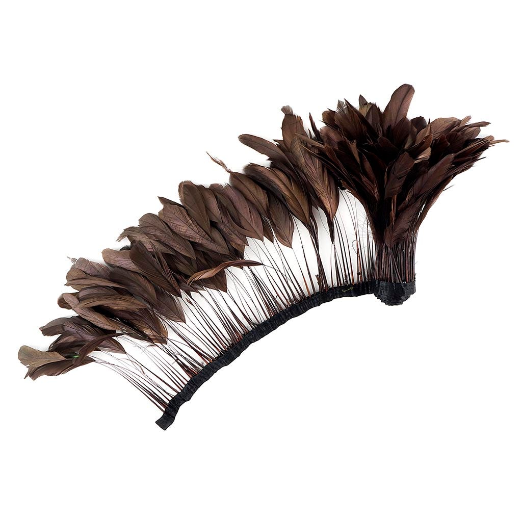 Stripped Bleached Coque Fringe - Brown