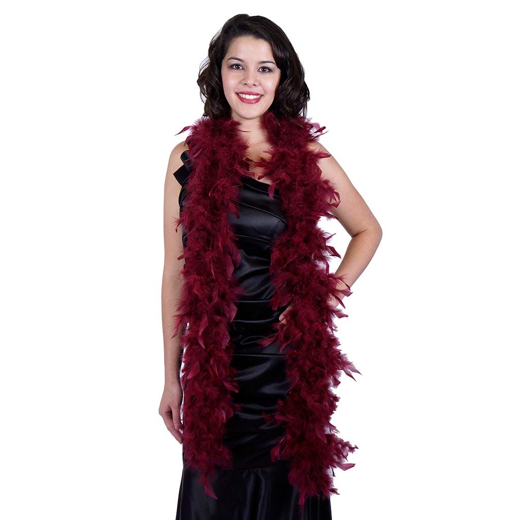 Chandelle Feather Boa - Lightweight - Burgundy