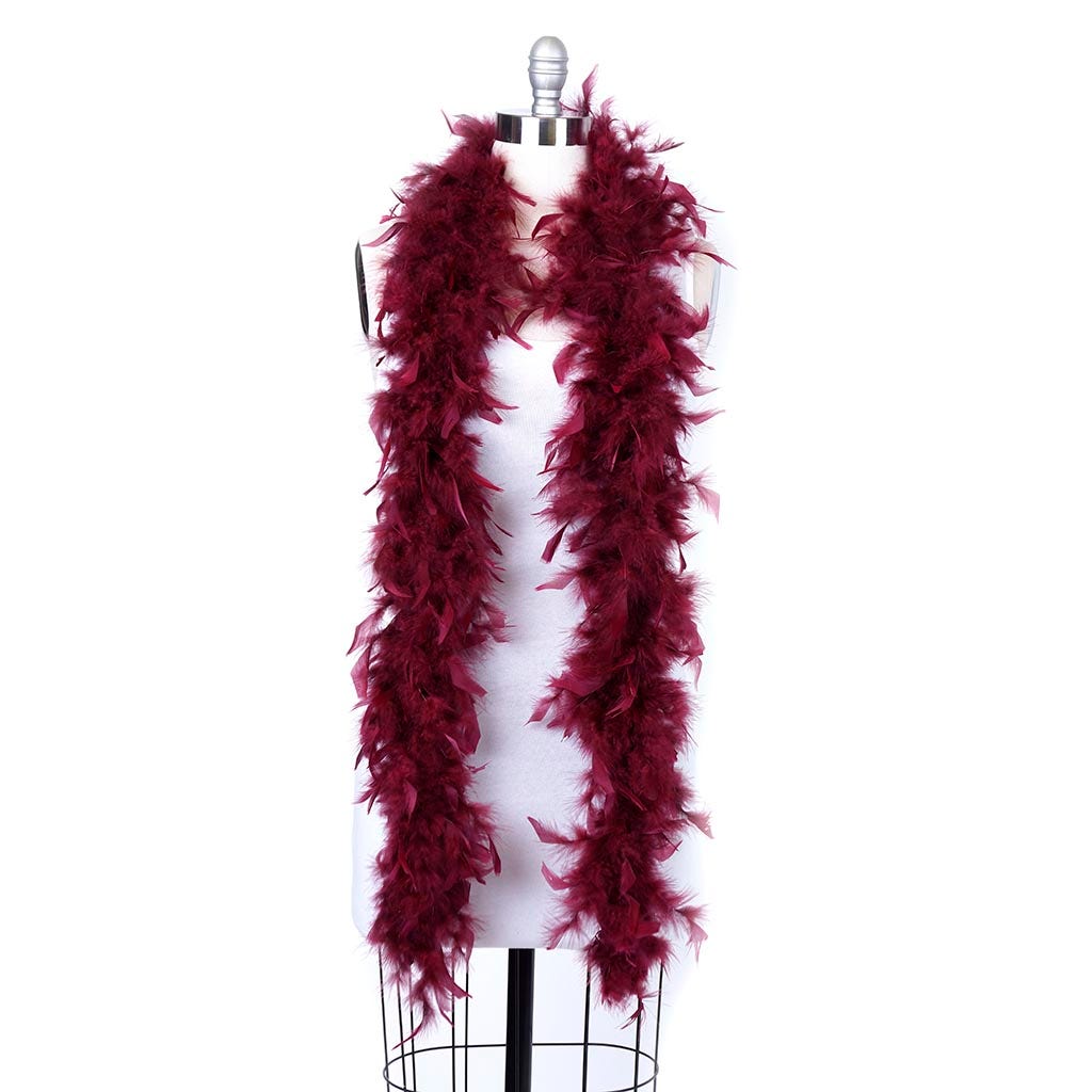 Chandelle Feather Boa - Lightweight - Burgundy