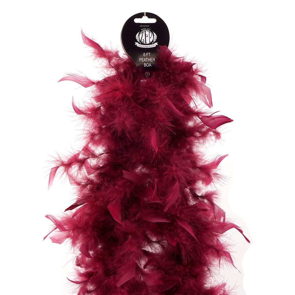 Chandelle Feather Boa - Lightweight - Burgundy