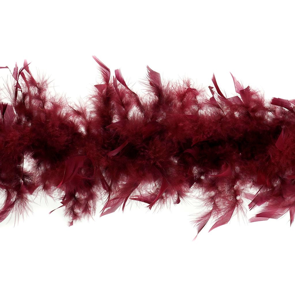 Chandelle Feather Boa - Lightweight - Burgundy