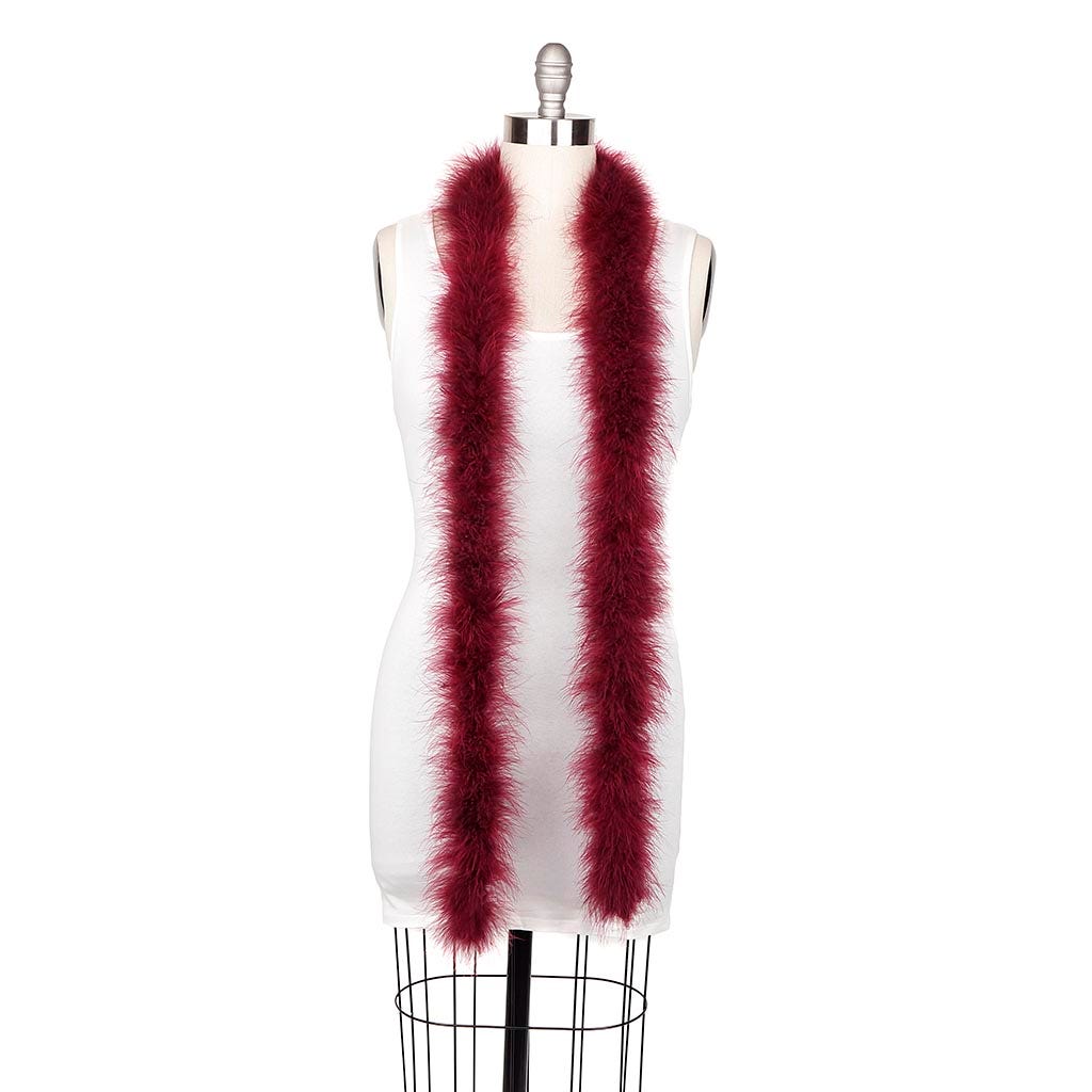 Marabou Feather Boa - Mediumweight - Burgundy