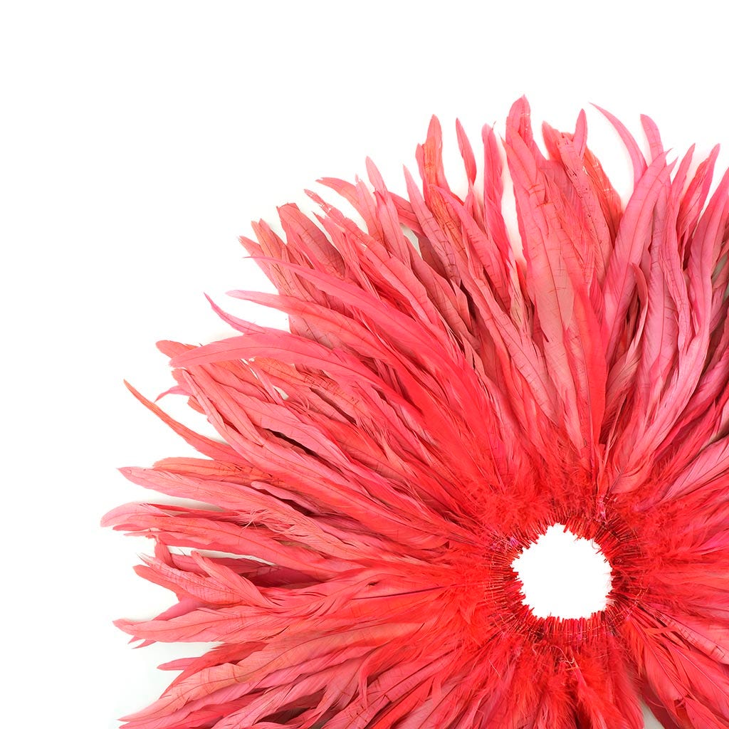 Rooster Coque Tails-Bleach-Dyed Coral