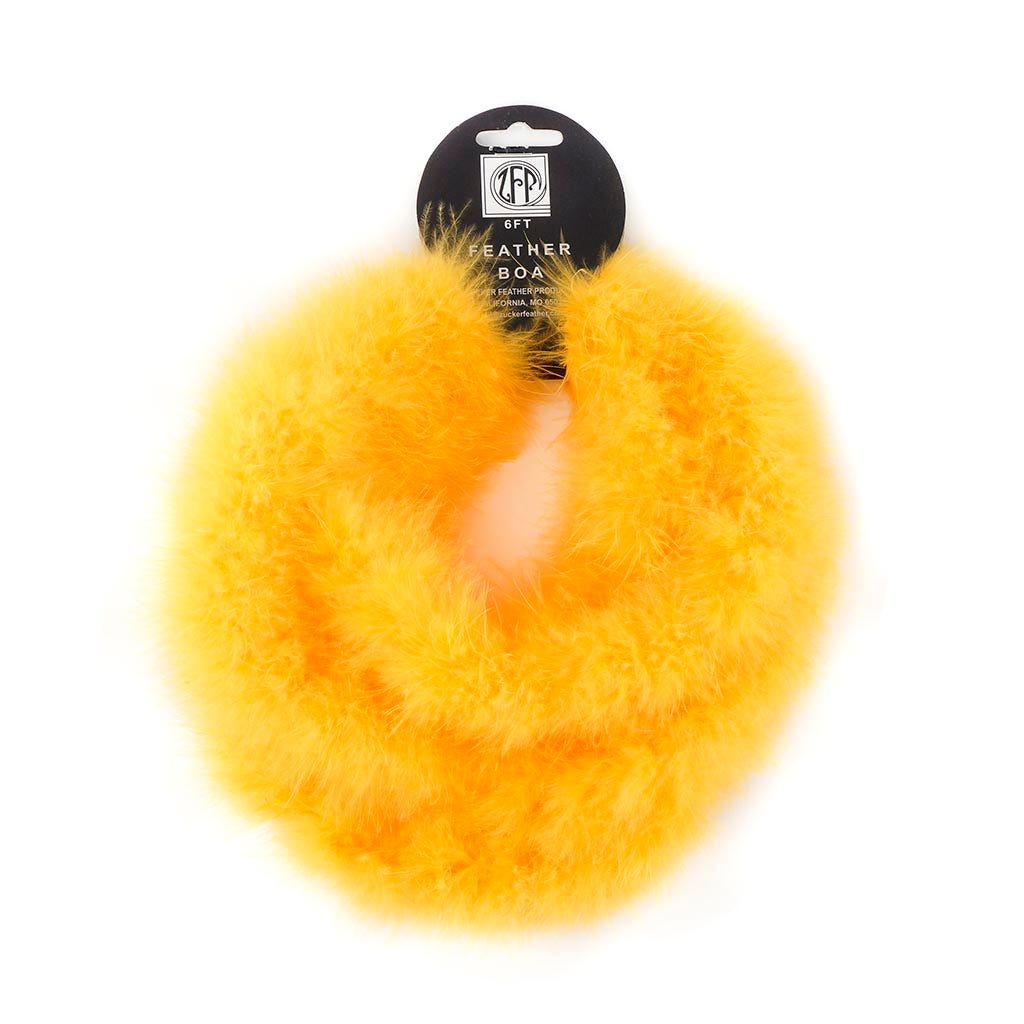 Thin Marabou Feather Boa - Gold