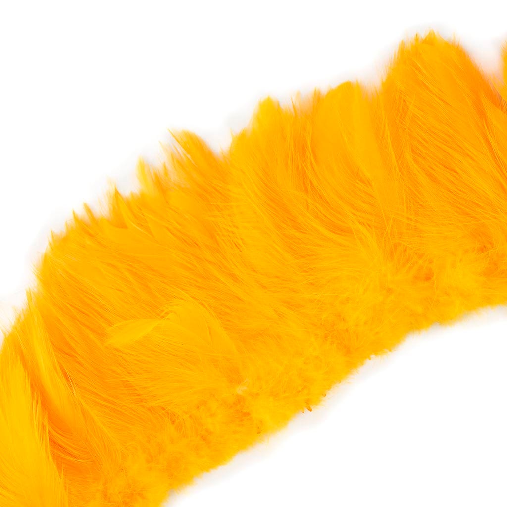 Rooster Hackle-White-Dyed - Gold