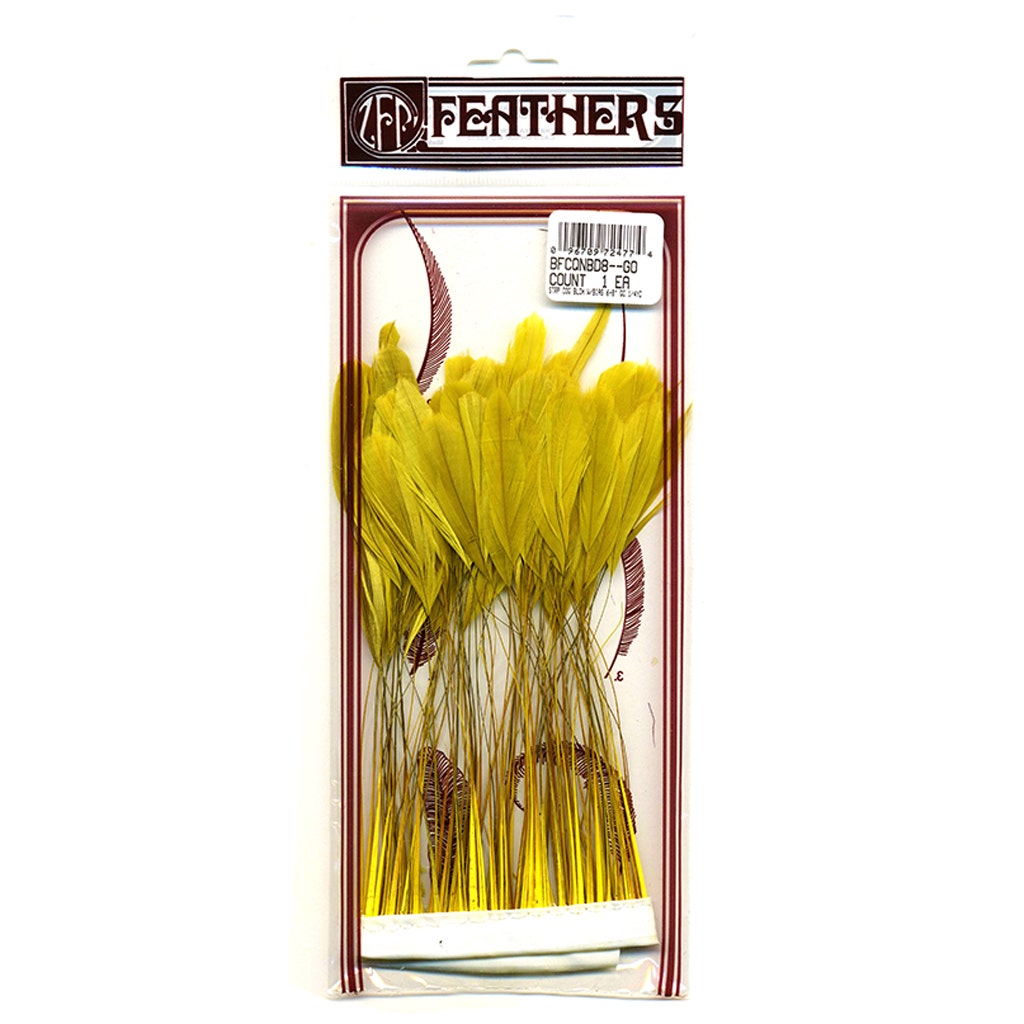 Stripped Bleached Coque Fringe - Gold