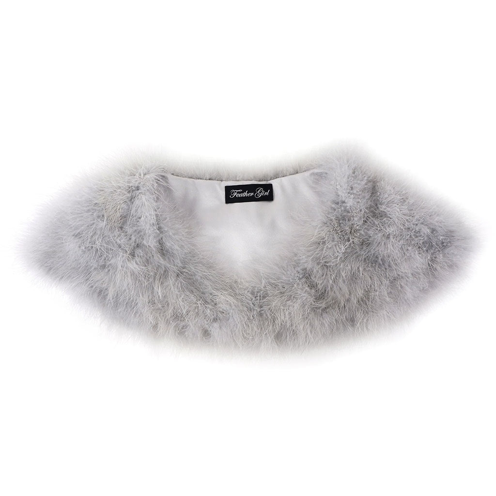 Marabou Feather Shawl w/Hook Grey