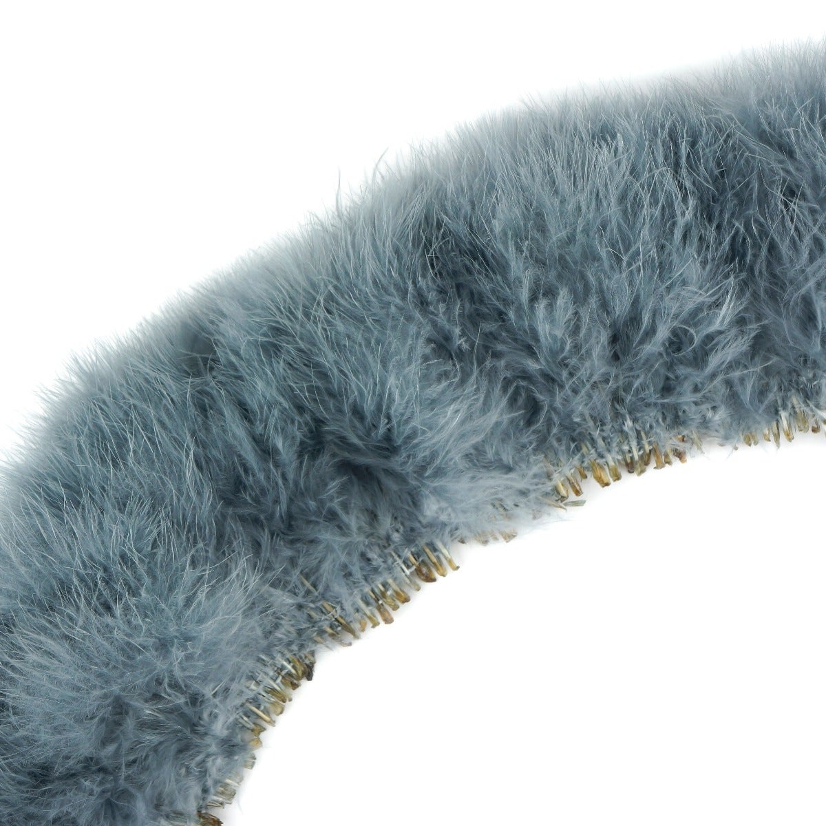 STRUNG TURKEY MARABOU BLOOD QUILL FEATHERS 4-5" - BLUE DUNN