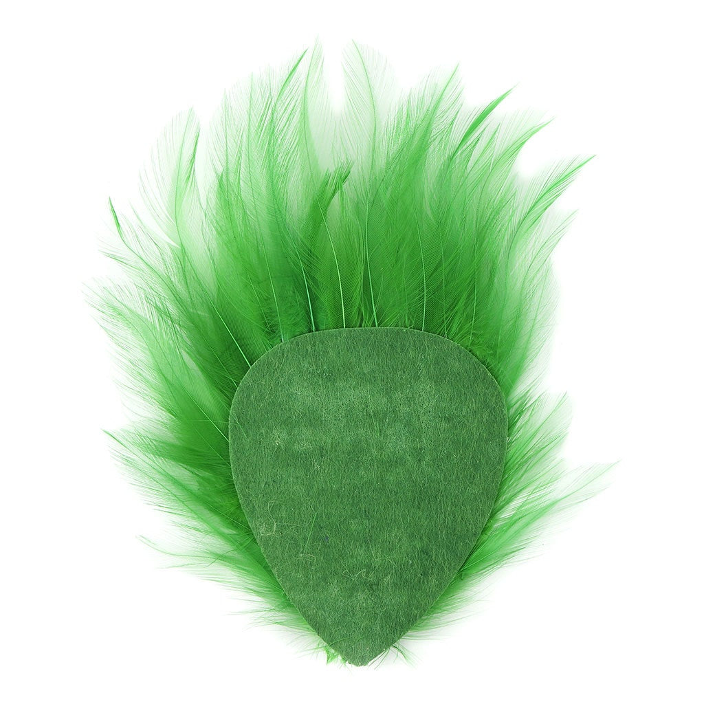 Feather Hackle Pads Dyed - Kelly