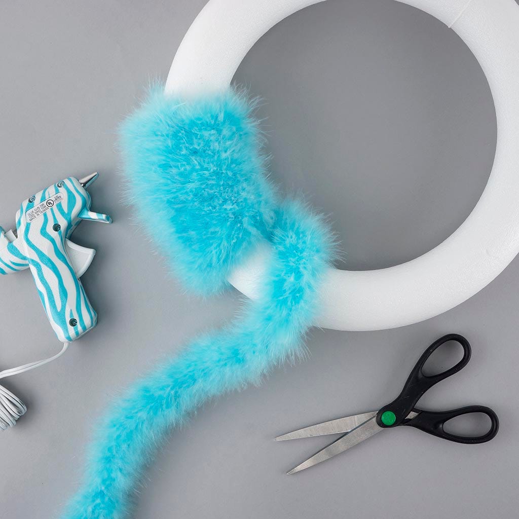 Thin Marabou Feather Boa - Kelly