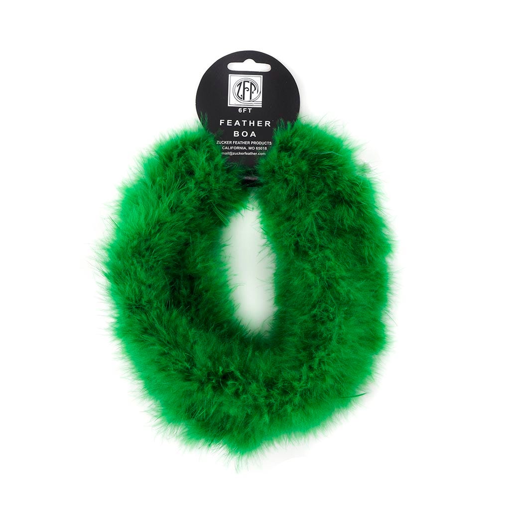 Thin Marabou Feather Boa - Kelly