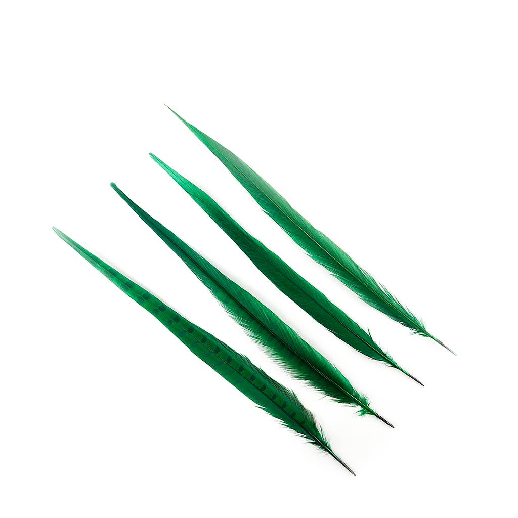 Pheasant Tails Assorted Bleached - Kelly