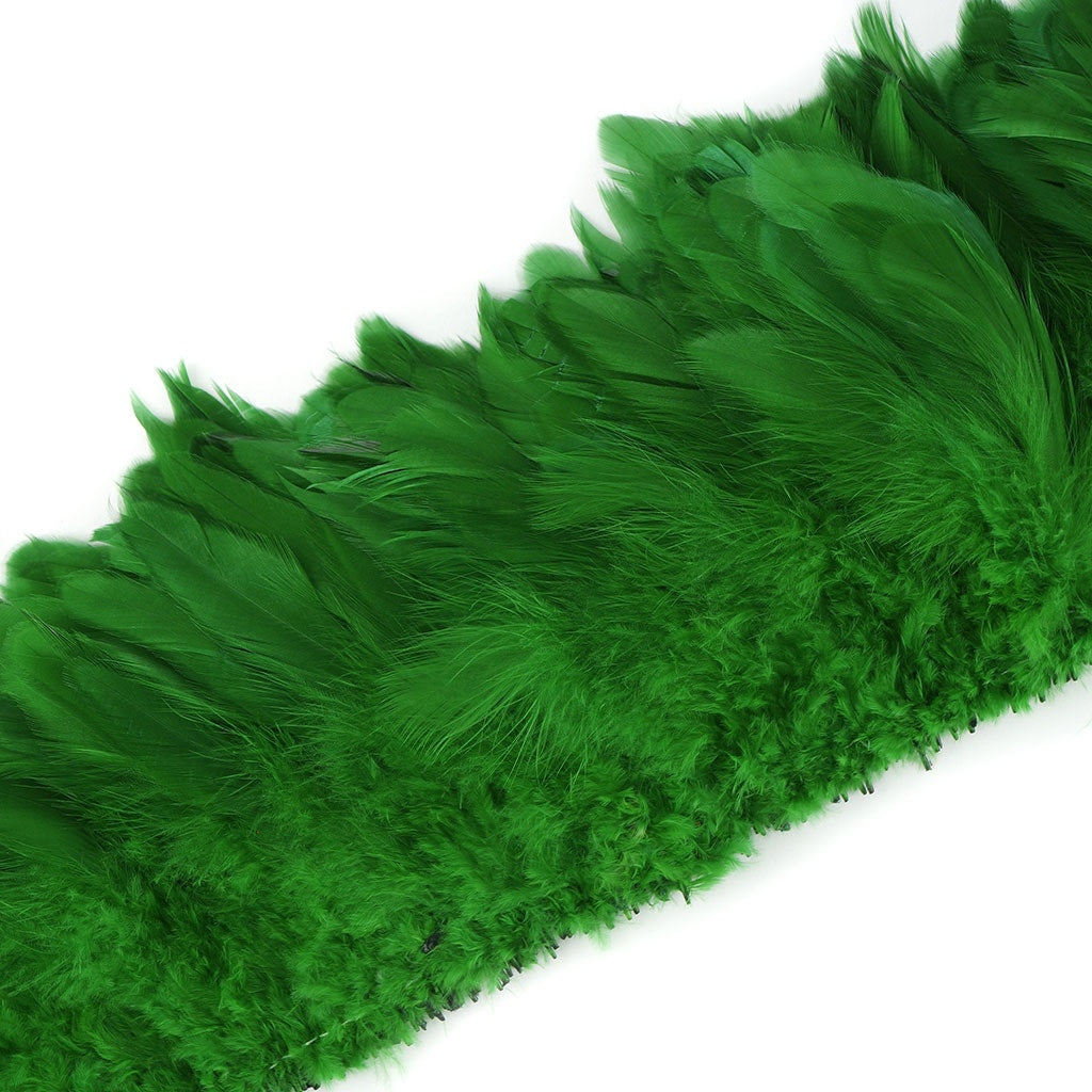 Rooster Schlappen-White-Dyed - Kelly