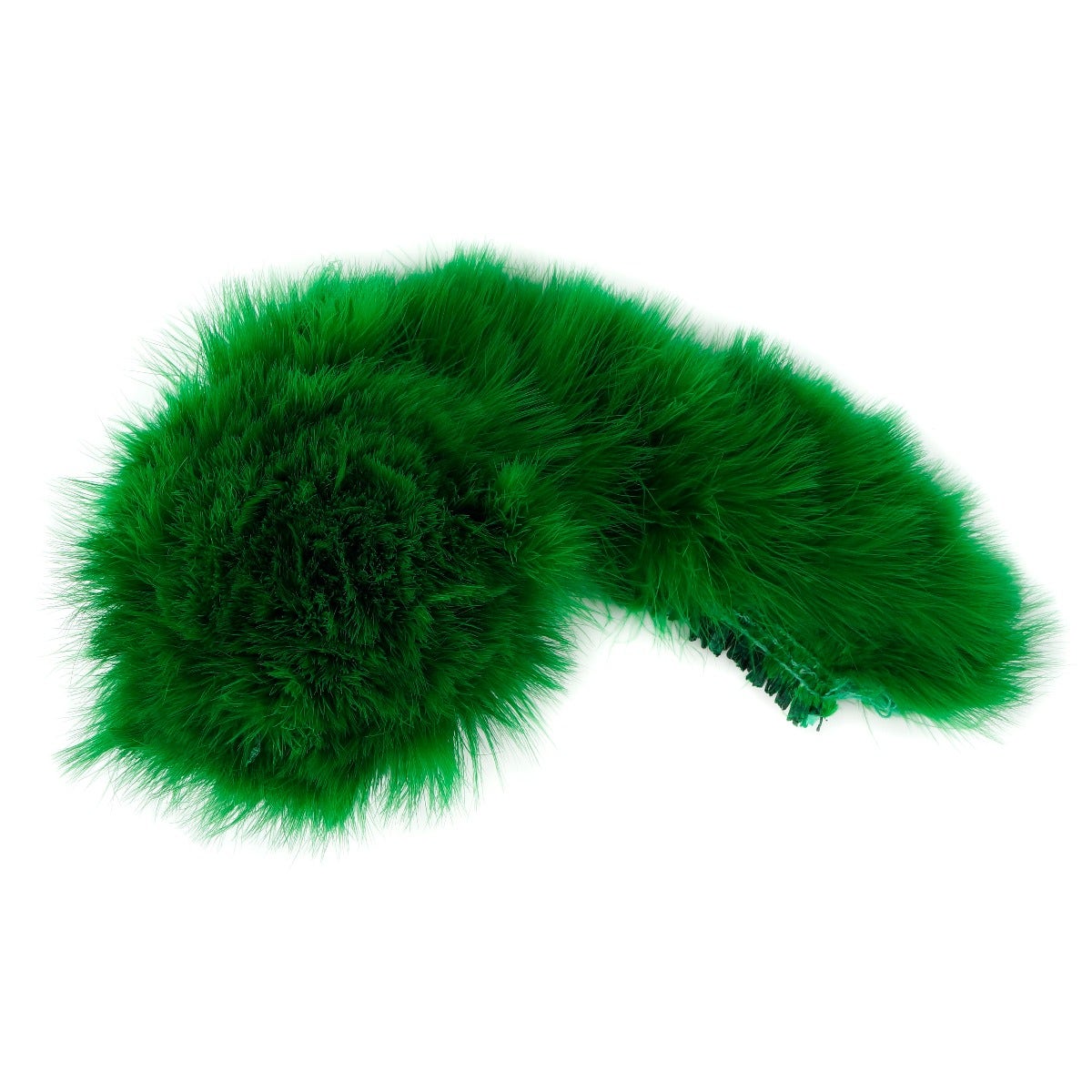 STRUNG TURKEY MARABOU BLOOD QUILL FEATHERS 3-4" - KELLY