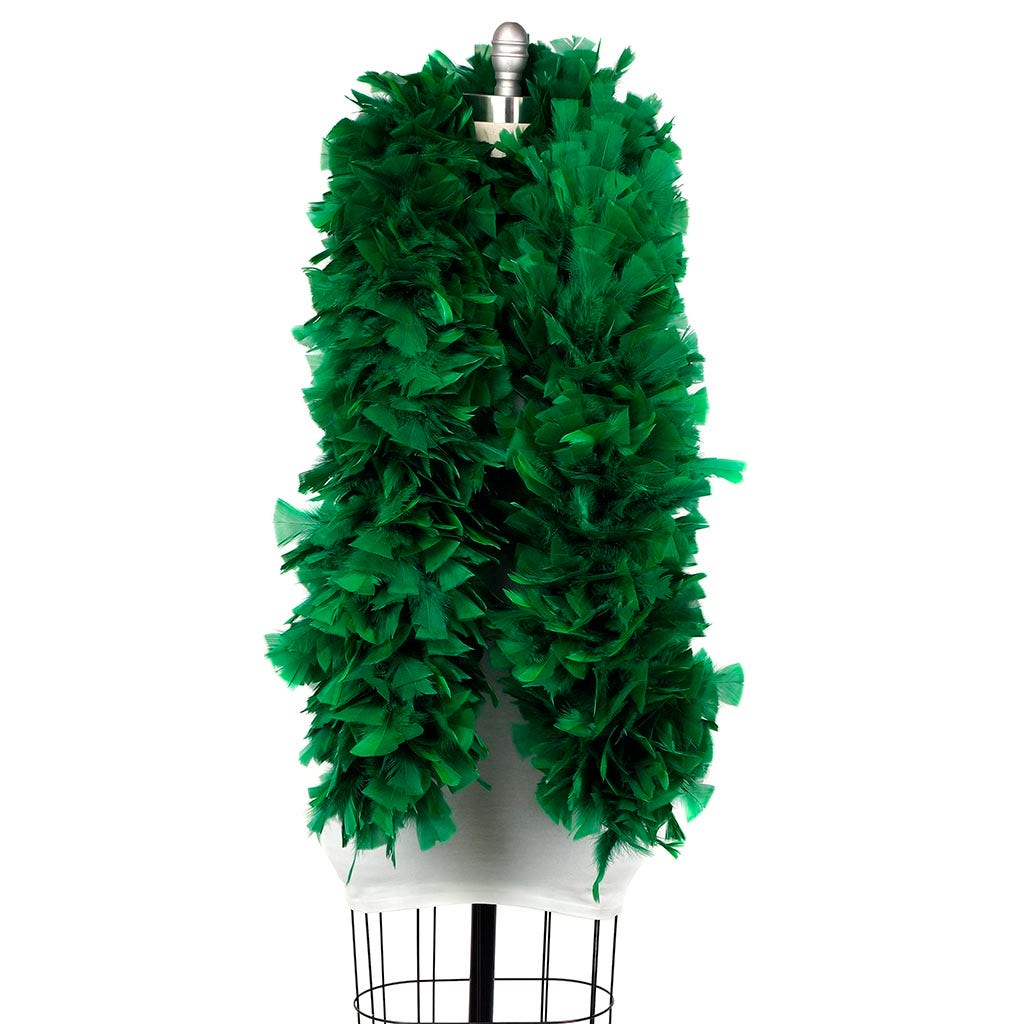 Turkey Feather Boa 8-10" - Emerald