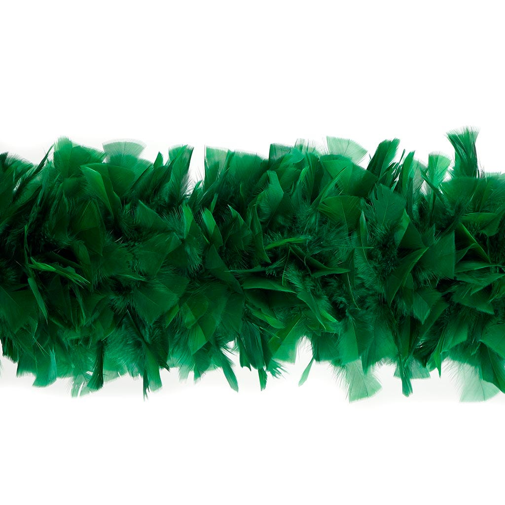 Turkey Feather Boa 8-10" - Emerald