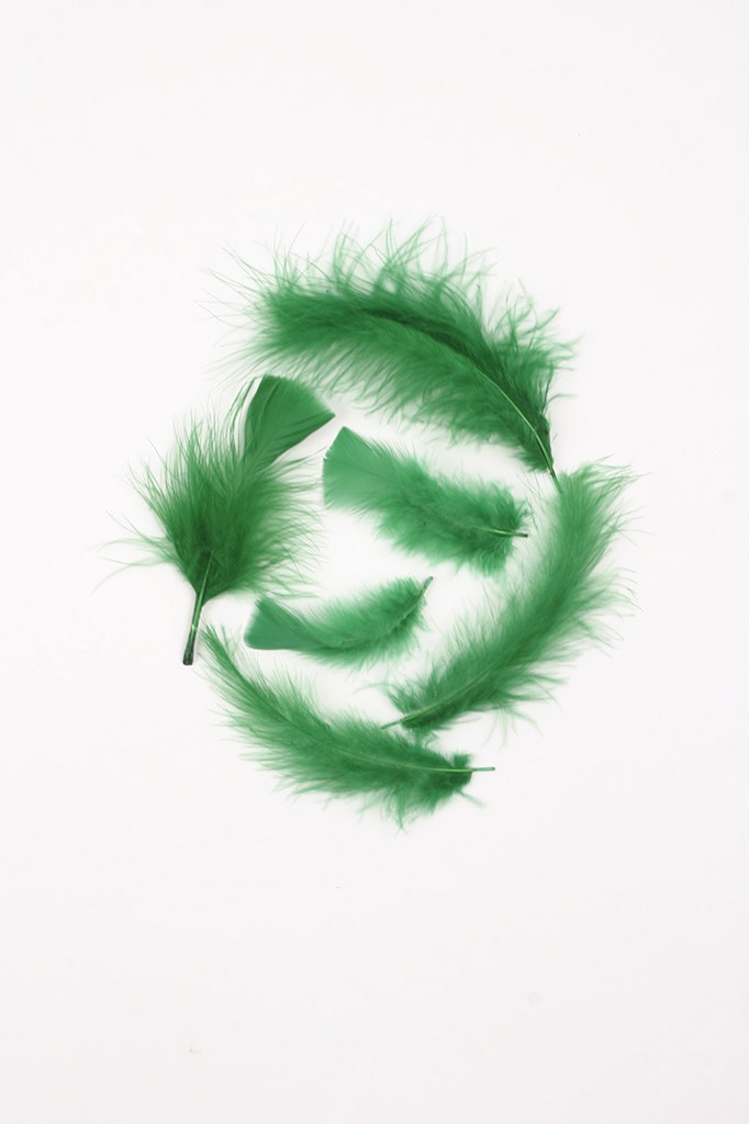 Loose Turkey Marabou Dyed - Kelly