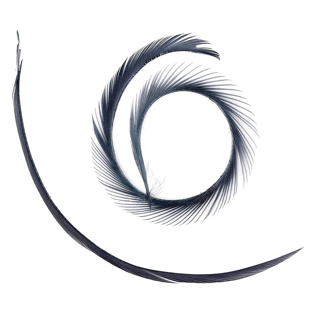 Goose Biot Feathers-Dyed - Blue Dunn