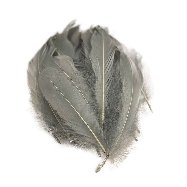 Bulk Goose Pallet Feathers 6-8” - 1/4 lb. - Silver