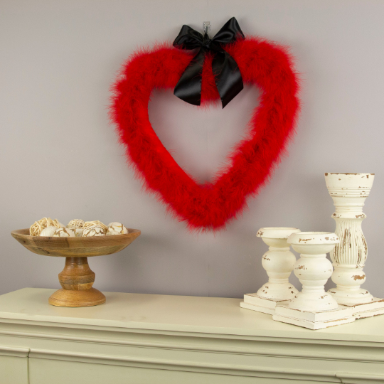 Red Heart Wreath, Valentines Day Heart Shaped Wreath/valentines