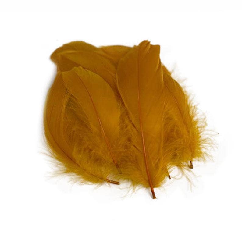 Goose Nagoire Loose Feathers 4-6" - Antique Gold