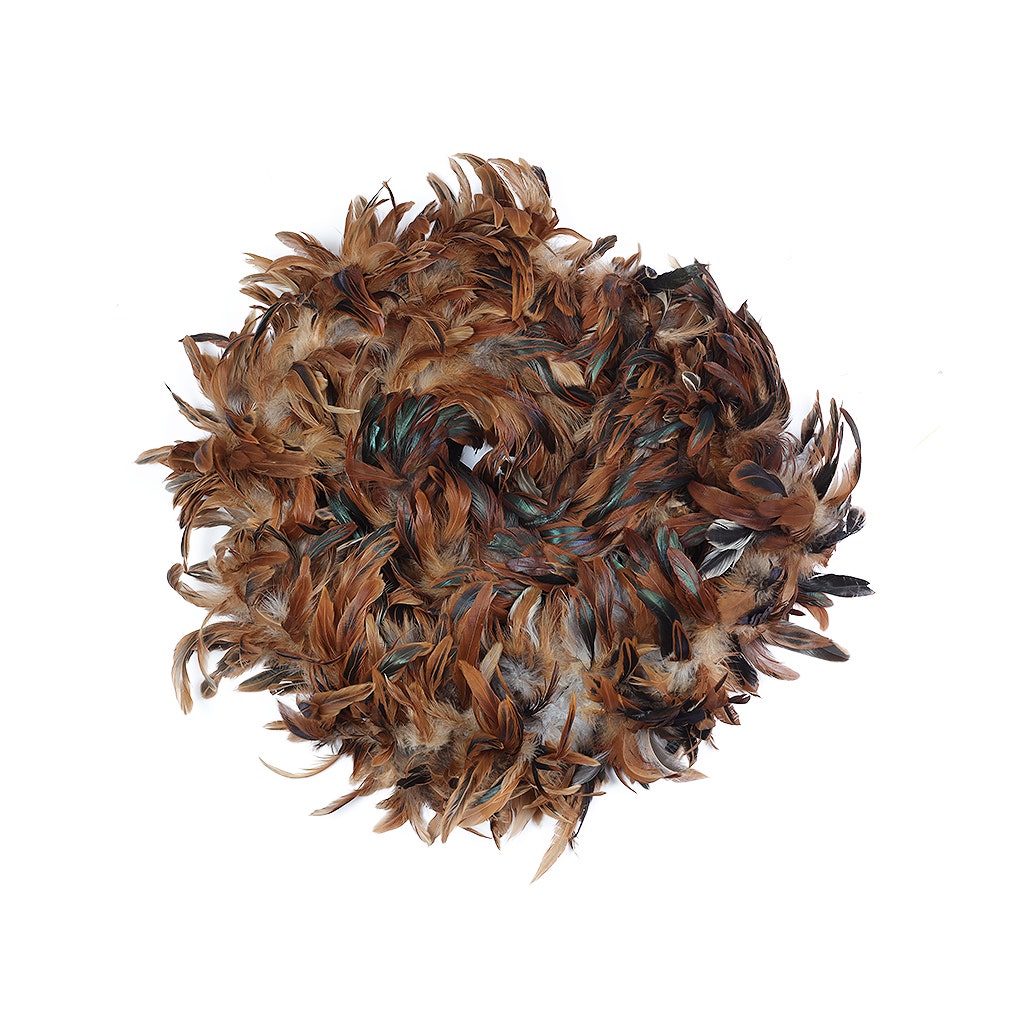 Rooster Schlappen Feather Boa 8-10"- Natural