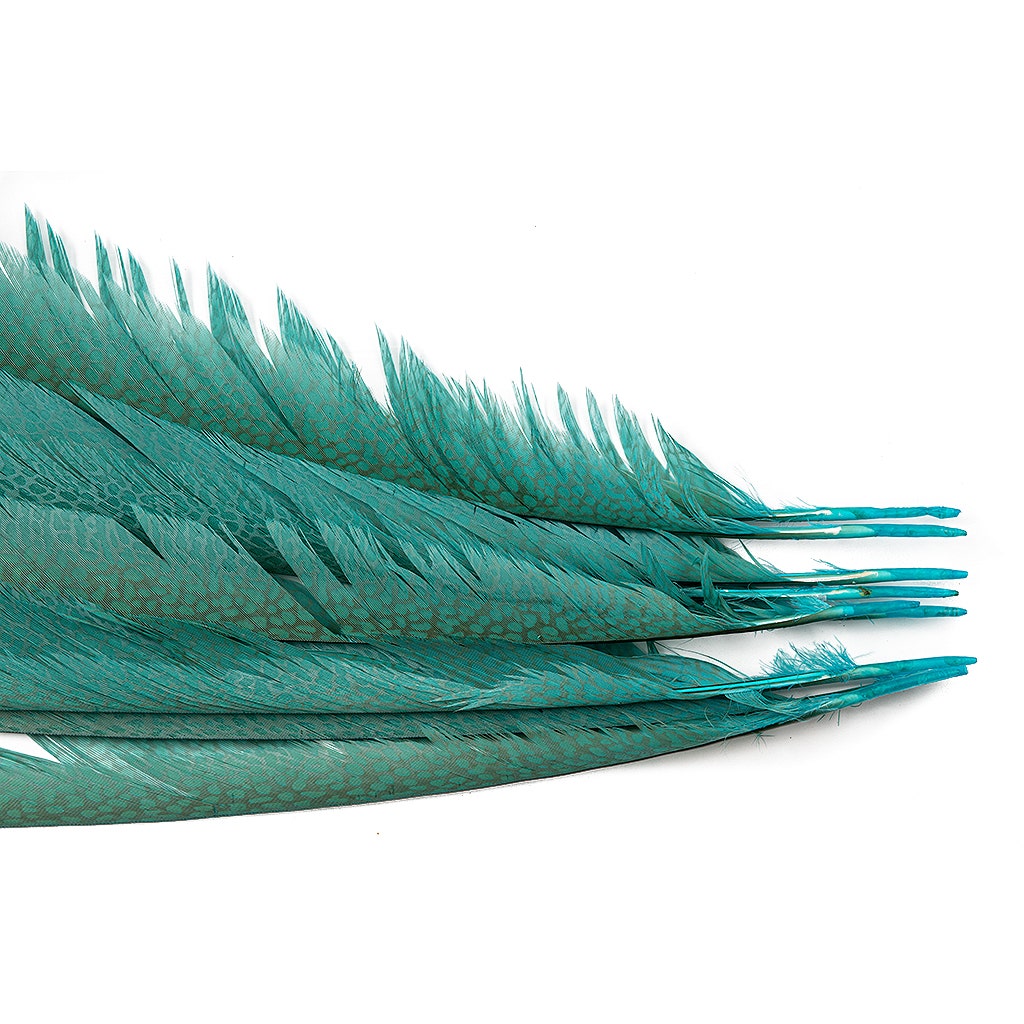 Golden Pheasant Center Tails Dyed Silver Dunn Blue