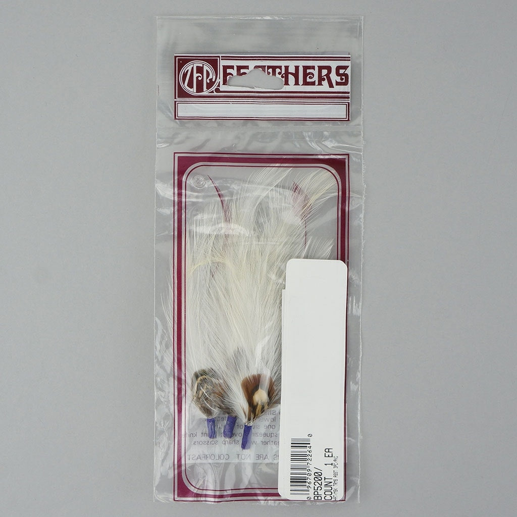 Hackle-Pheasant Hat Trim - Ivory/Natural