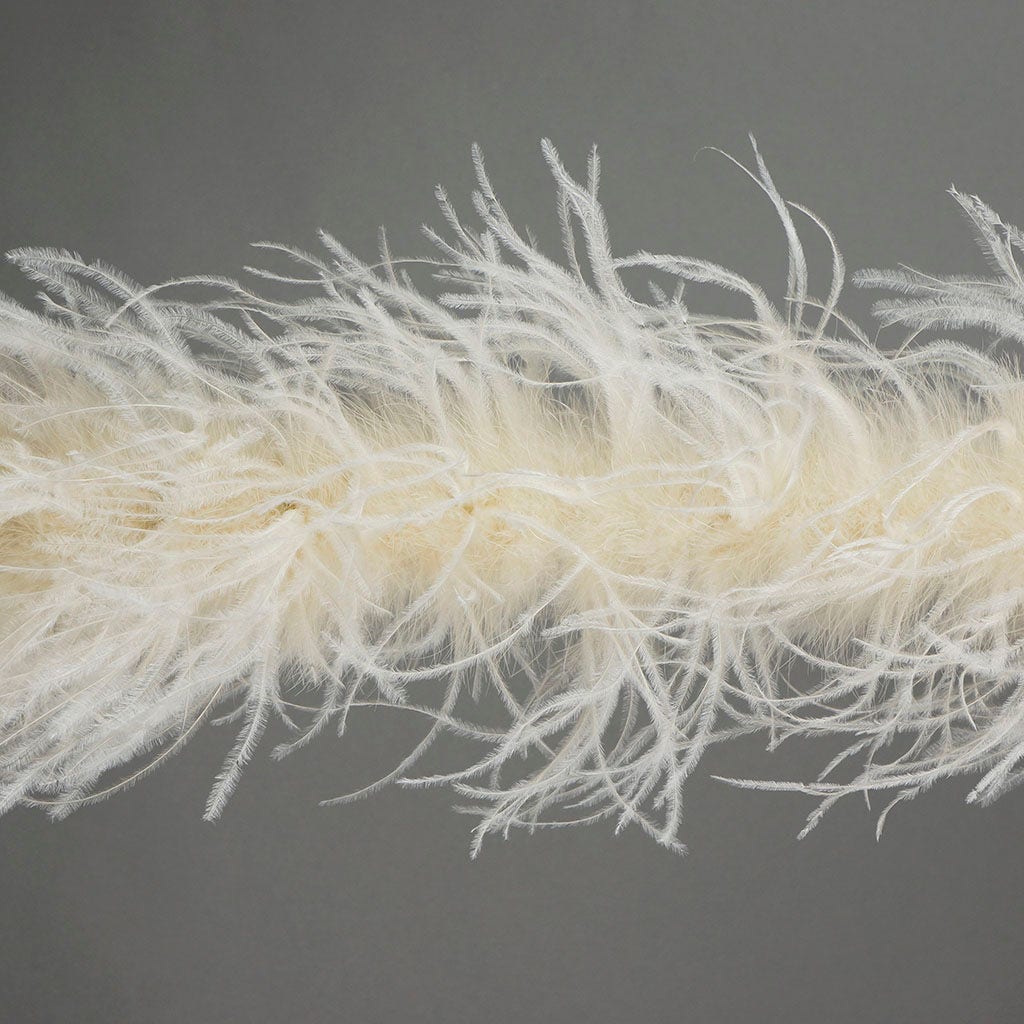 Ivory 2 Ply Ostrich Feather Boa