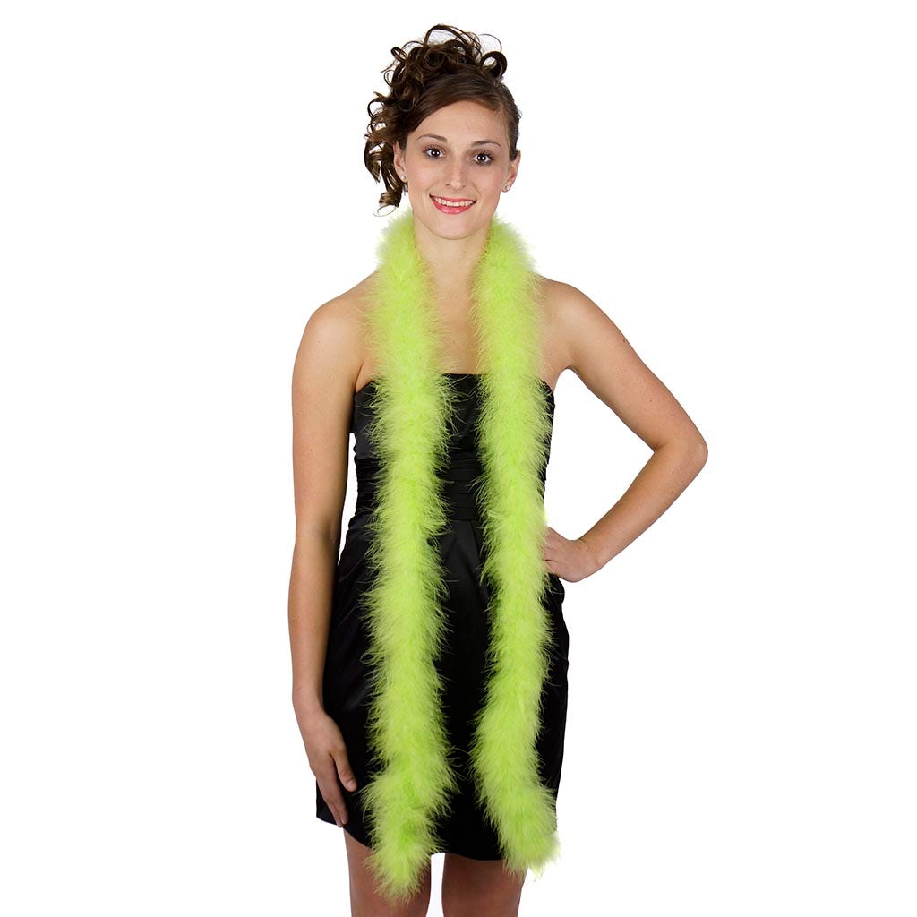 Full Marabou Feather Boa - Lime