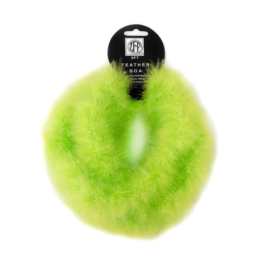 Thin Marabou Feather Boa - Lime