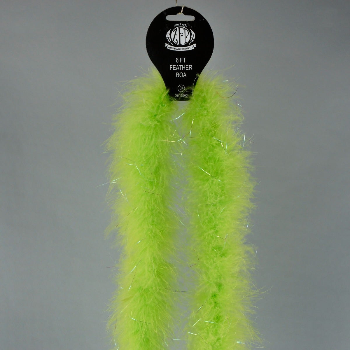 Marabou Boa with Lurex - Mediumweight - Lime/Opal Lurex