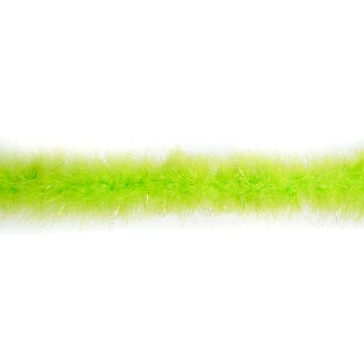 Marabou Boa with Lurex - Mediumweight - Lime/Opal Lurex