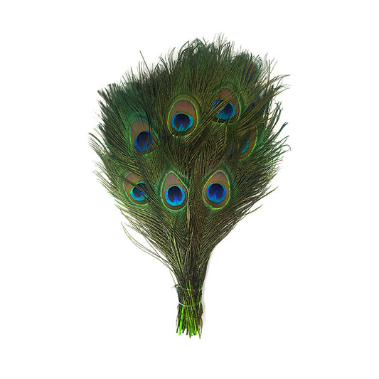 Peacock Tail Eyes Stem Dyed - Lime