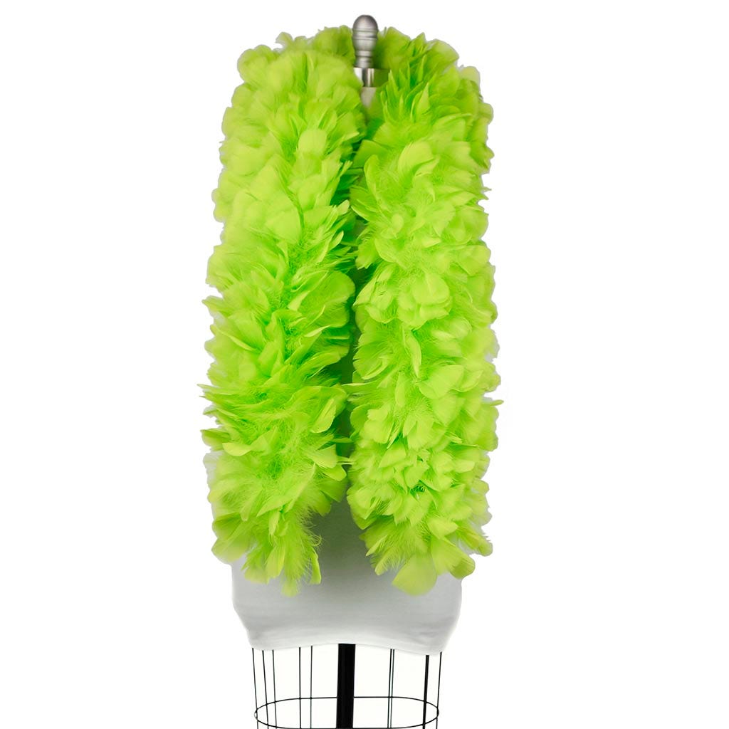 Turkey Feather Boa 8-10" - Lime