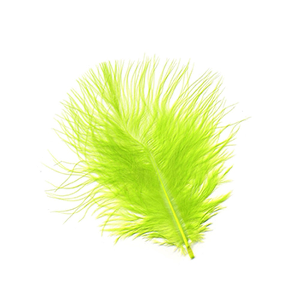TURKEY MARABOU FEATHERS 1-4" - LIME