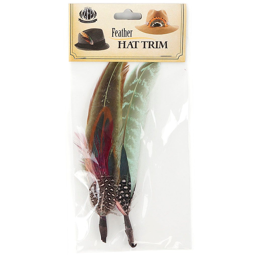 Pheasant Hackle Guinea Feather Hat Trims - Champagne - Mint - Natural