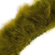 STRUNG TURKEY MARABOU BLOOD QUILL FEATHERS 4-5" - OLIVE