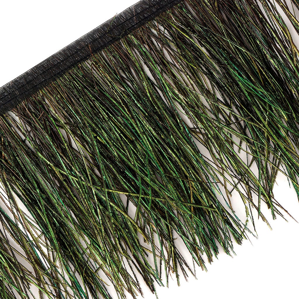 Peacock Flue Feather Fringe