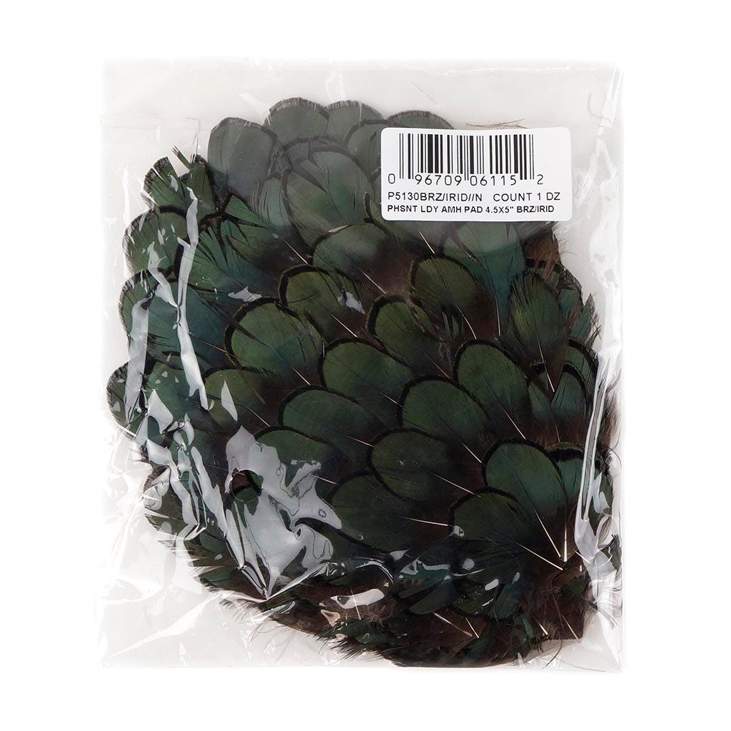 Bronze-Iridescent Feather Pad - Natural