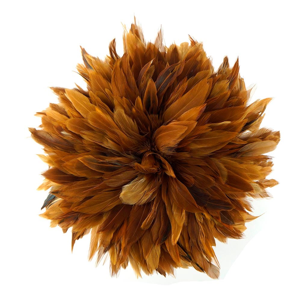 Rooster Schlappen-Natural Red 1YD Natural