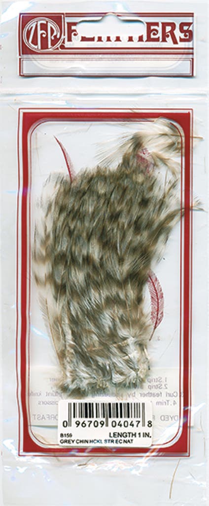 Strung Grey Chinchilla Hackle - Natural