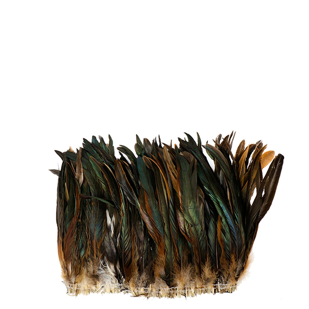 Half Bronze Natural Rooster Coque Tails Feather