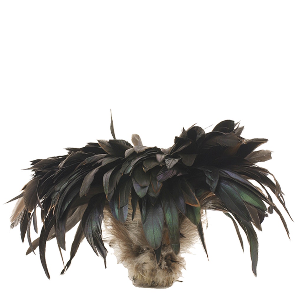 Rooster Bronze Schlappen Feathers - 1YD - Natural
