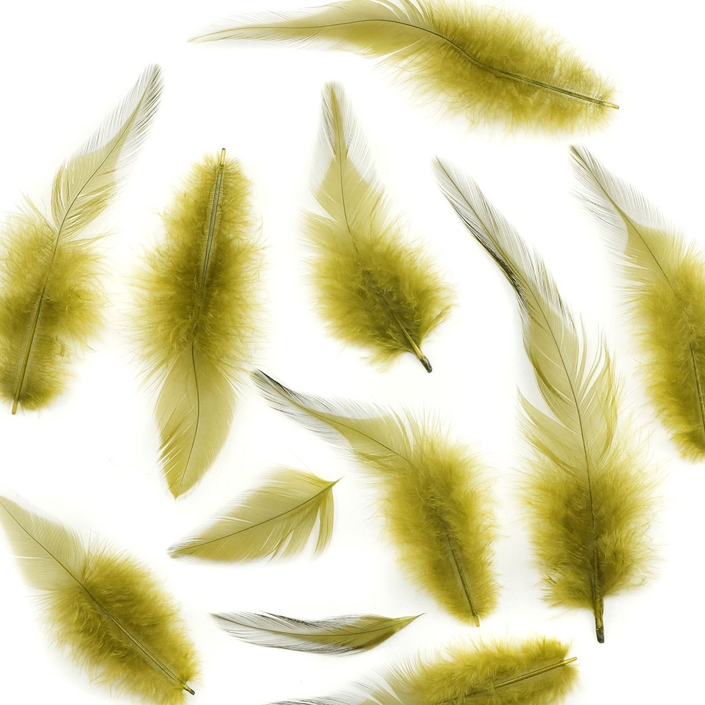 Rooster Saddles-White-Dyed - Olive