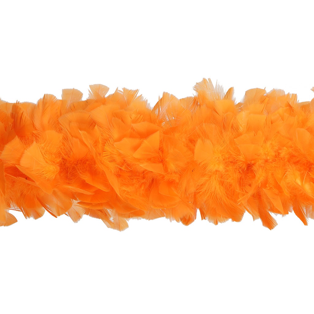 Turkey Feather Boa 6-8" - Orange
