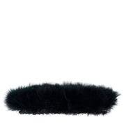 STRUNG TURKEY MARABOU BLOOD QUILL FEATHERS 3-4" - BLACK