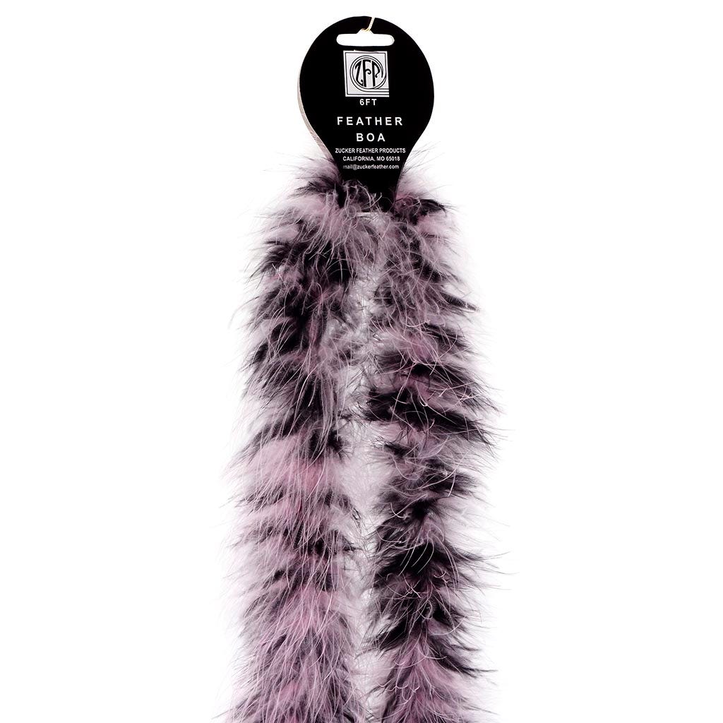 Marabou Feather Boa - Mediumweight - Candy Pink/Black