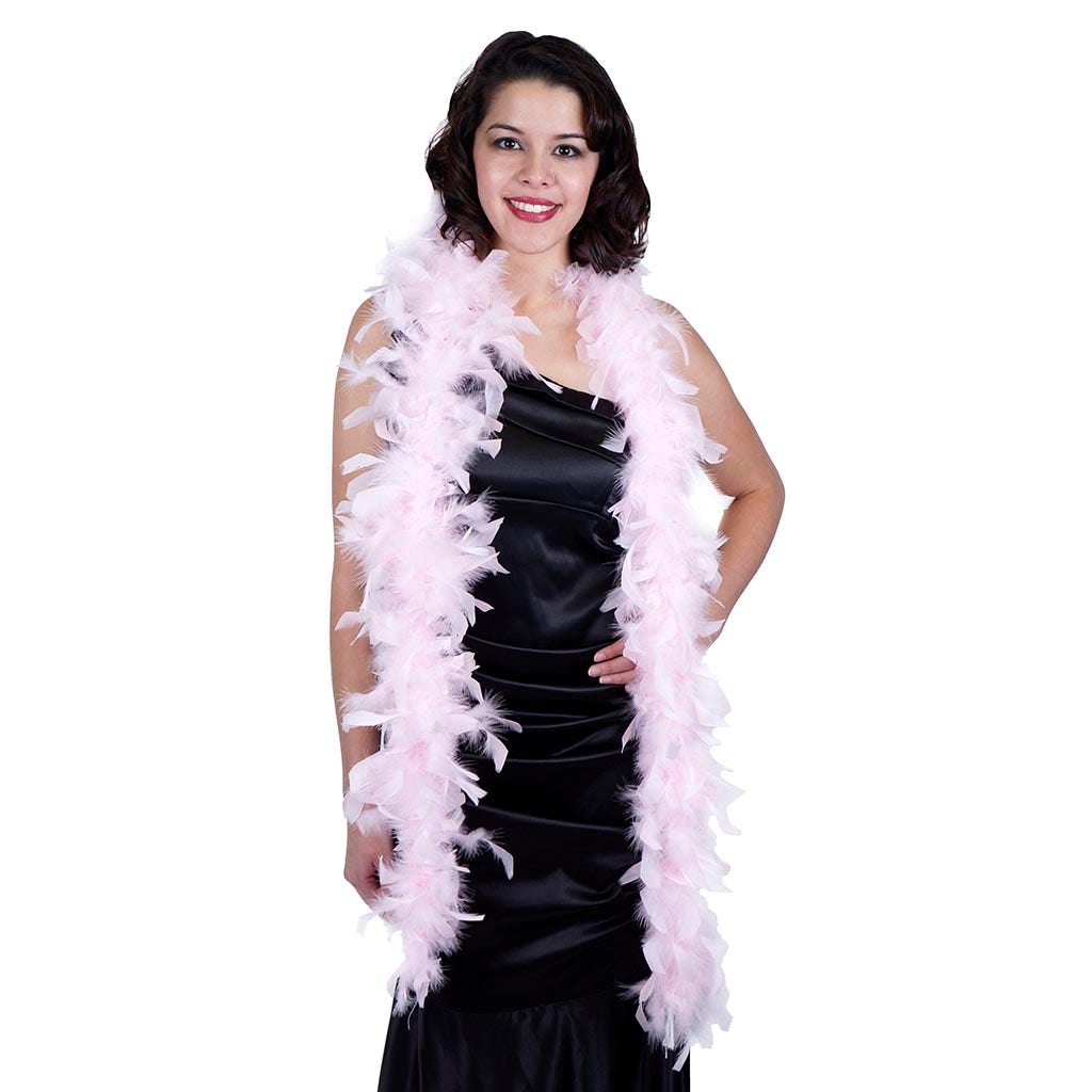 Chandelle Feather Boa - Lightweight - Light Pink