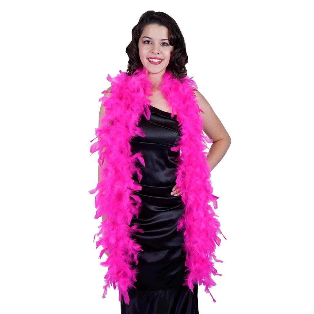 Chandelle Feather Boa - Lightweight - Shocking Pink